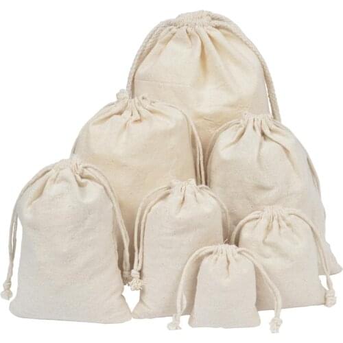 1pcs Reusable Cotton Bag Gift Boxes Candy Box Cotton Jewelry Gift Packaging Small Bag 10*12cm/15*20cm/20*30cm