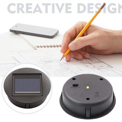 Round Warm White Light Watts Solar Cells Polymer Li-ion Battery Charger Regulator Voltage Led Lamp Solar Panel Home Decoration