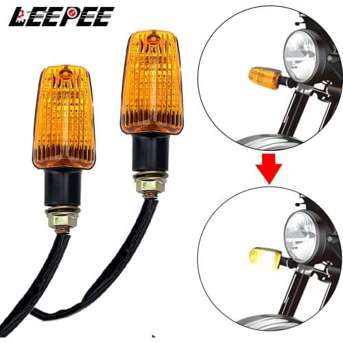 LEEPEE Motorcycle Flasher LED Turn Signal Lamp Amber Blinker Bulb Motor Accessories Motorbike Indicator Light Universal 1 Pair