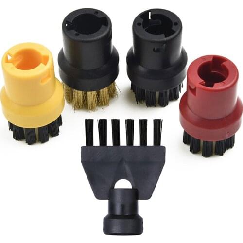 5pcs Home Cleaning Flat Brush Round Brush Kit For Karcher SG-42 SG-44 SC1 SC2 SC3 SC4 Vacuum Round Brush For Home Cleaning