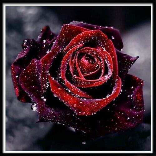 Pintura de diamante 5D, joyería de bricolaje, rosas, bordado de diamantes hecho a mano, punto de cruz