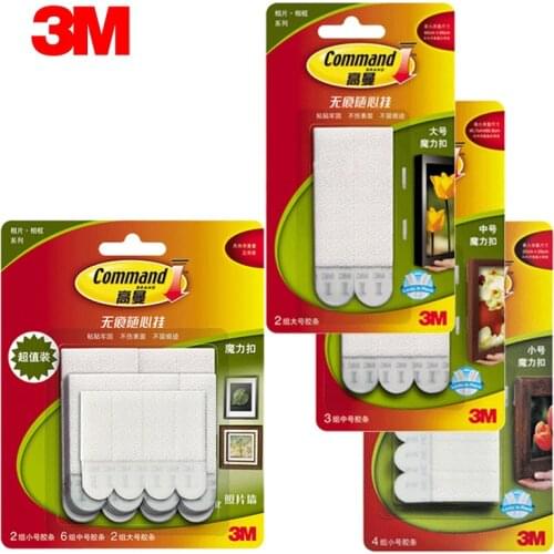 3M Command Damage-Free Picture & Frame Hanging Strips Small&Medium&Large&Value Pack Magic Frame sticky hooks