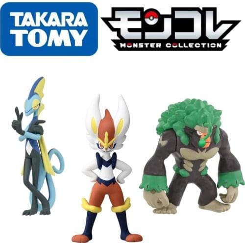 Pokemon Figures Sword and Shield 3 Initial Pokémon Rillaboom Inteleon Cinderace High-Quality Exquisite Appearance Anime Gifts