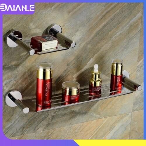 Bathroom Shelf Stainless Steel Lengthen Bathroom Shelves Shampoo Holder Hanging Wall Mounted Shower Caddy Rack Cosmetic Storage