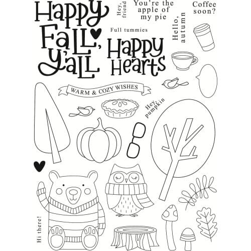 11x16 Piggy and bird Ttransparent Clear Stamps Silicone Seals for DIY scrapbooking photo album Card Making