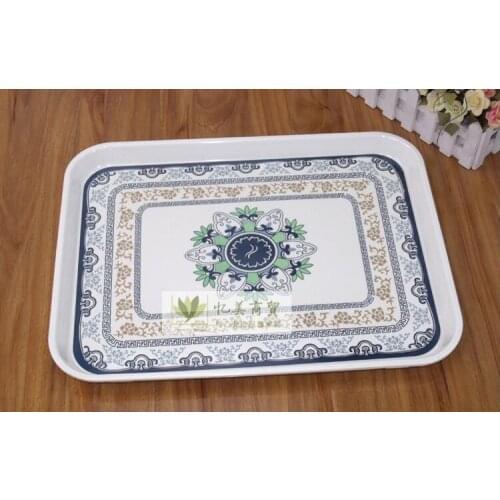 Rectangle Melamine Storage Tray Fruit Platter Tray Thick Bread Plate