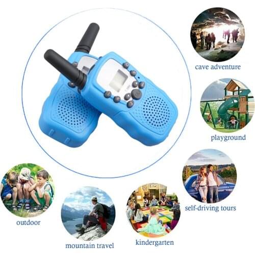 2PCS Kids 3-5km Range Two Way Walkie Talkie Radio Transceiver Interphone Handheld Communicator Talkies Walkies Toy