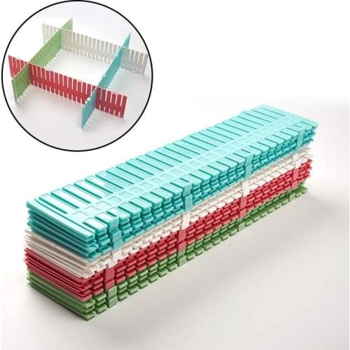 2/4Pcs Drawer Dividers Home Cabinet Wardrobe Sock Storage Separator DIY Plastic Grid Adjustable Household Storage Division Tools