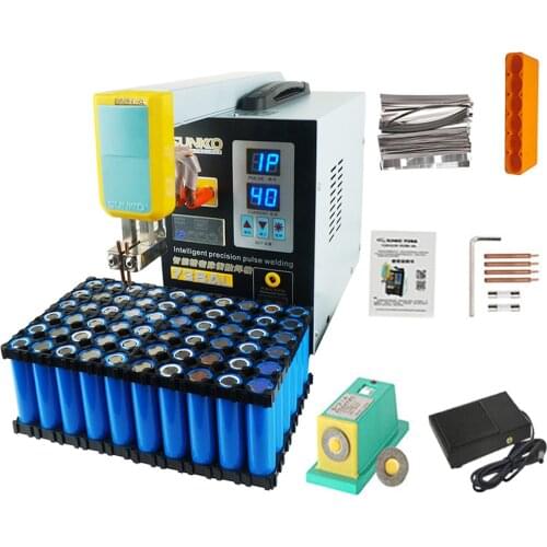 SUNKKO 738AL Spot Welding Machine New Upgraded Telescopic Arm Handheld Spot Welder 18650Battery Weld Precision Pulse Spot Welder