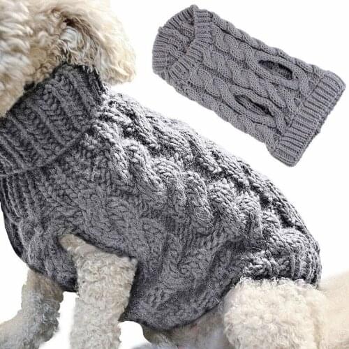 Small Dog Knitted Sweater Pet Cat Puppy Coat Clothes Warm Costume Apparel