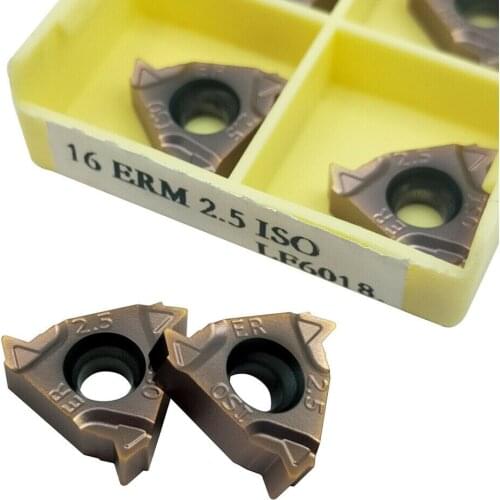 16ERM 2.5ISO LF6018 Carbide Threading Inserts Universal type Cutting tool CNC10P