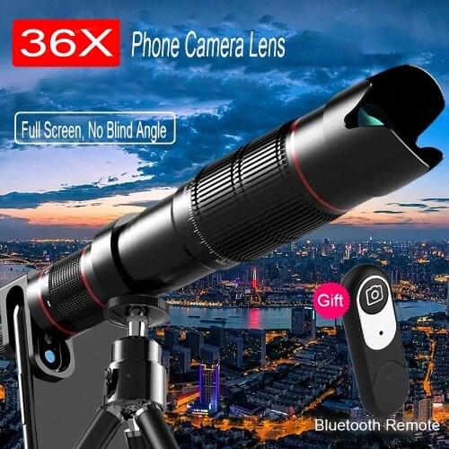 Universal 36x Zoom Mobile Phone Telescope Lens Telephoto External Smartphone Camera Lens