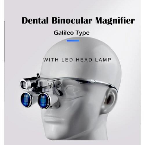 D Loupes Magnifying Glasses Dental and Surgical Head light Packed Aluminium Box Set Medical Tools Dentist Lightings Dentistry