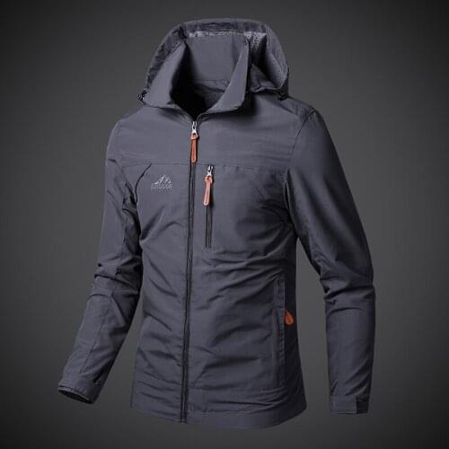 New Men Waterproof Jackets Hooded Coats Male Outdoor Outwears Windbreaker Windproof Spring Autumn Jacket Fashion Clothing Coat