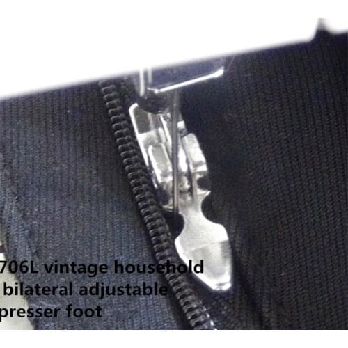 VINTAGE HOUSEHOLD SEWING MACHINE PARTS. 706L ADJUSTABLE BILATERAL PRESSER FOOT