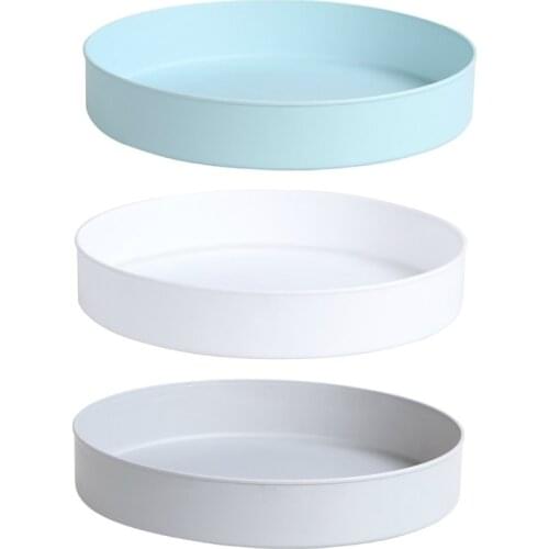 360 Degree Rotating Cabinet Organizer Kitchen Bathroom Cosmetic Turntable Storage Tray Non-Slip Spice Round Rack Plate