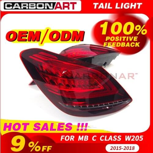 Tail lamp light Suitable for C class W205 tail light C63 C63S 2015+ C450 C250 C180 C200 C220 plug and play rear bumper led light