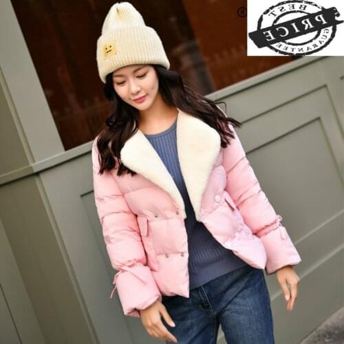 Women Winter Jacket Clothes 2021 Korean 20% White Down Thick Coat Female Casual Warm Fur Coller Casacas Para Mujer LW6a0