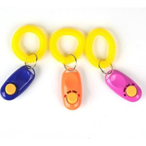 100pcs Dog Clicker with Key Chain Pet Puppy Training Toys Clicker Obedience Dog Cat Training Trainer Pet Supplies