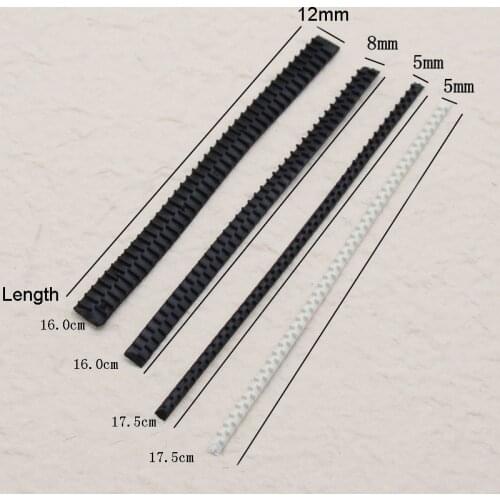 20PCS 5mm 8mm 1.2cm Adhesive Black Rubber Two Rows Headband Teeth,Lined Headbands Self-stick Rubber Hairband Comb Teeth Korea