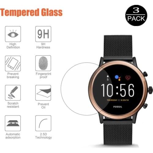 3Pcs/lot Tempered Glass Film For Fossil Gen 1/2/3/4/5/Sport Smart Watch Anti-Scratch Screen 9H Ultra HD Clarity Protector Cover