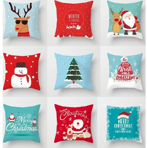 Pillowcase Christmas Pattern Cushion Cover For Home Sofa Car Decorative Pillow Cover 40*40CM