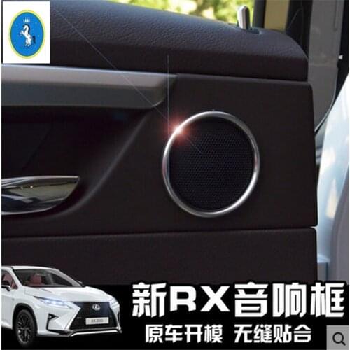 Yimaautotrim Auto Accessory Door Stereo Speaker Audio Loudspeaker Sound Cover Trim ABS Fit For Lexus RX200t RX450h 2016 - 2019