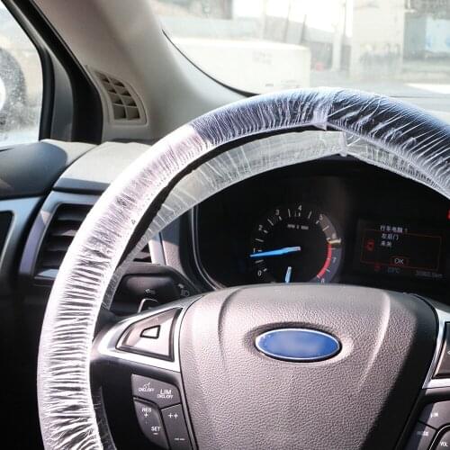 Disposable Universal Car Steering Wheel Cover Plastic Steering-Covers Auto Decoration Diameter 37-38cm Interior Accessories