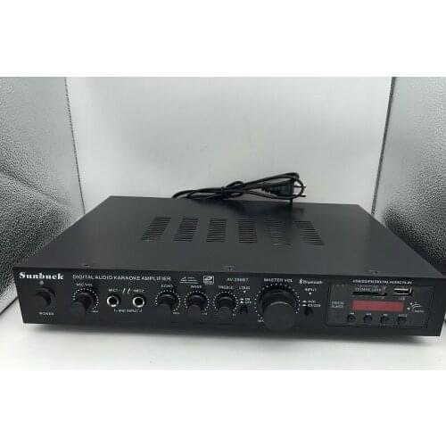 AV-298BT C5198 power tube 250W+250W home audio KARAOKE digital amplifier with USB SD card Play built-in Bluetooth Mic FM input