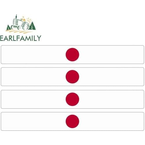 EARLFAMILY 4pcs Car Stripe Motorcycle Racing Flag Sticker Skateboard Decal JDM Bike Moto Tuning Japan Car Stickers