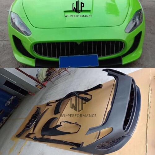 GT DMC style PP unpainted Car body kit Front bumper Rear bumper diffuser Side skirts Side fenders For Maserati GT Car styling