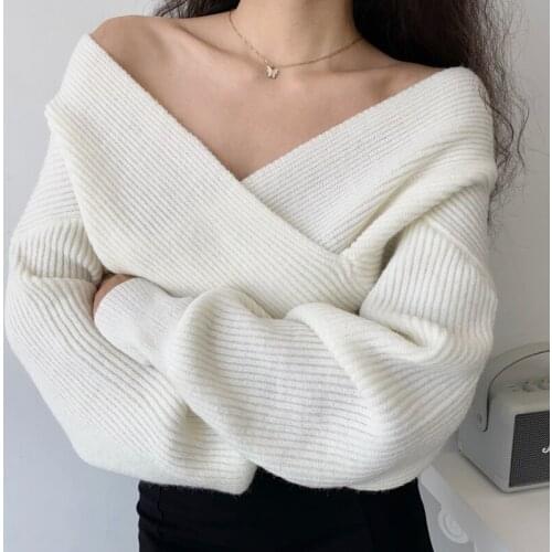 Женские пуловеры с открытыми плечами HOLYGAGA China At AliExpress