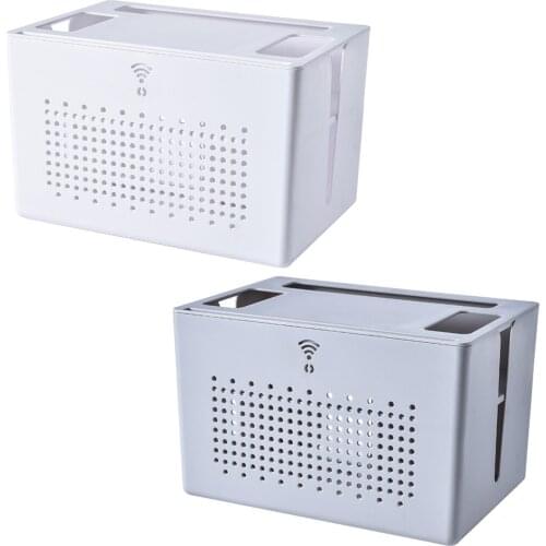 Router Storage Box Desktop Double-layer Hollow Cable Management Case Plug-in Board Network Cable Management Box For remarkable