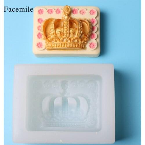 Princess Crown 3D Silicone Mold Fondant Cake Cupcake Border Wedding Decorating Tool Baking Tool Chocolate Candy Gumpaste Mold