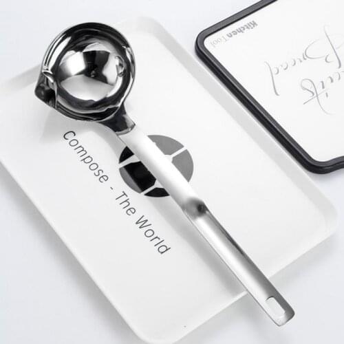 Stainless Steel Soup Spoon Oil Filter Hot Pot Long Handle Cooking Ladle Artifact Filter Spoon Oil Colander Kitchen Accessorie