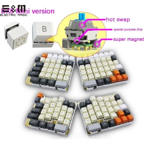 DK6 Mini NKRO Keypad Hot Swapable Magnetic Macro Key Programmable RGB Backlight Mechanical Keyboard Cherry MX Kaih BOX Switch
