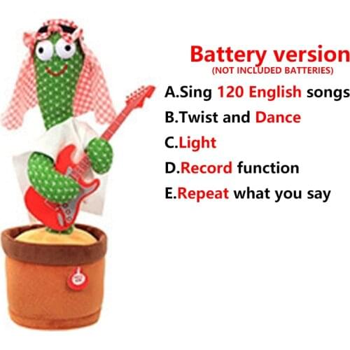 New Lovely Talking Toy Dancing Cactus Doll Speak Talk Sound Record Repeat Toy Kawaii Cactus Toys Children Home Decor Accessories