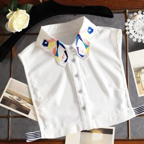 Fashion Women False Shirt Collar Vintage Sweater Detachable Collar Butterfly Design High Quality Clothes Accessories