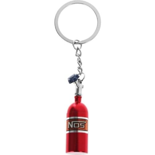 Fashion Metal Key Ring Car Key Chain Holder Keyfob For NOS Turbo Nitrgen Bottle Car Styling D5QE
