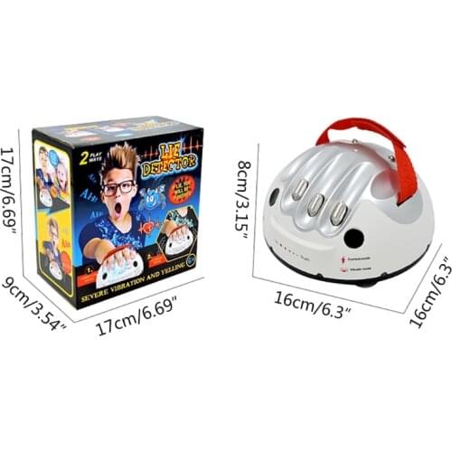 N7ME Tricky Funny Adjustable Polygraph Test Device, Micro Electric Shock Lie Detector for Shocking Liar Truth Party Game