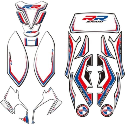 Motorcycle Rear Fairing Engine Vehicle sticker for BMW S1000RR 2012-2014 2013 Front 3D Edge Gel Protection Tank Paint pad
