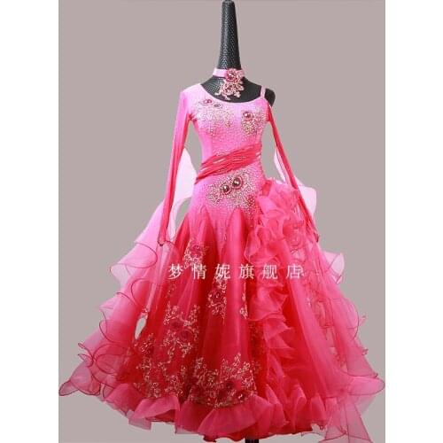Customize New ballroom dance dress standard ballroom waltz dresses ballroom dance competition dresses custom made MD1143