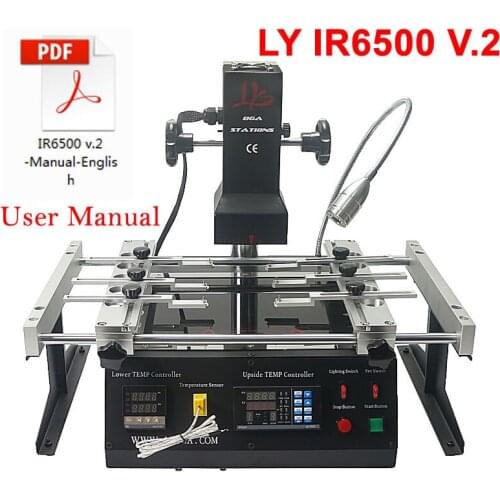 LY IR6500 V.2 BGA Rework Station Mobile Phone PS3 PS4 XBOX Repairing Soldering Station 2 Zones Infrared 2300W with BGA Tool Kit