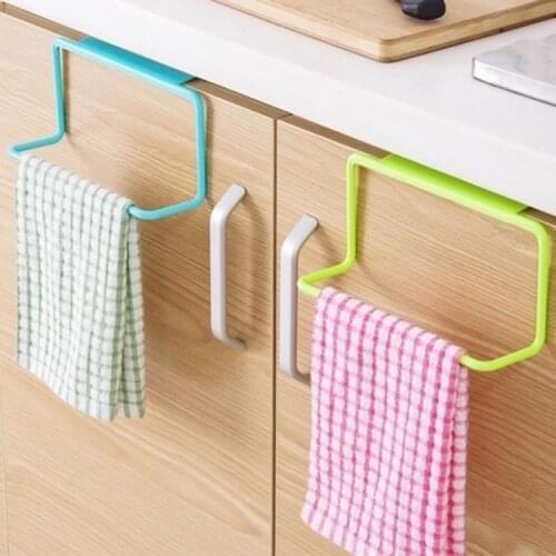 Plastic Hanging Holder Towel Rack Multifunction Cabinet Door Back Kitchen Accessories Home Storage Bathroom Furniture Toallero
