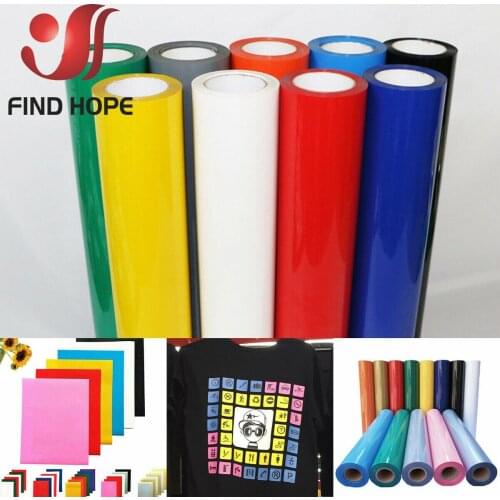 PU Heat Transfer Vinyl T-shirt Iron On HTV Printing Heat Press Vinyl Craft Roll for Clothing 20*30cm/100cm