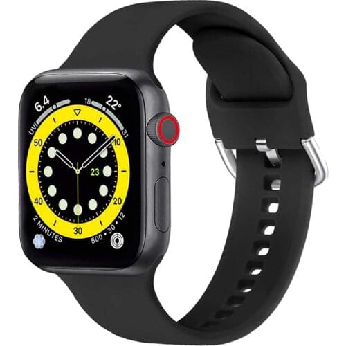 Rubber watchband for apple watch series 6 se 5 4 3 silicone bracelet smartwatch correa 38mm 42mm for apple watch band 44mm 40mm
