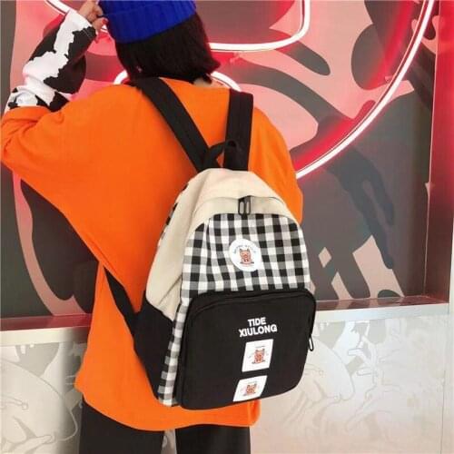 New fashion womens backpack canvas backpack female fashion backpack designer bag teen girl travel Mochilas 2019