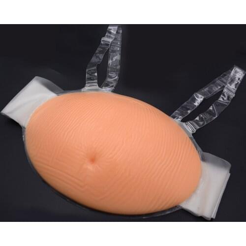 1000-3000g Silicone Pregnant Woman Belly Props Actor Cosplay Props Fake Belly Straps Back Stick Firmly 2021 Classic Hot Sale