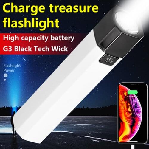 ZK20 Dropshipping Bright Mini LED Flashlight Rechargeable Torch ABS Lightweight Suitable for Adventure Camping Riding Hiking