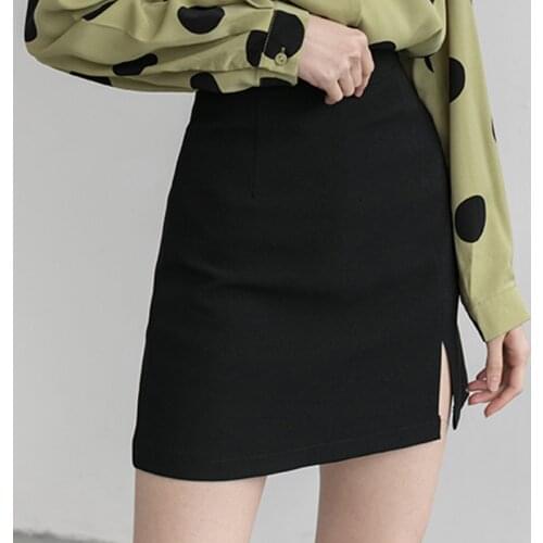 Skirts Women Summer Fashion Irregular Slim Wrap Hip Office Ladies Solid High Quality Elegant All-match Sexy Mini Womens